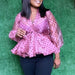 Tops & Blouses Women Blouse Polka Dot V Neck Shirt Tops Lantern Sleeve Peplum Transparent Female Elegant Spring Summer Classy Lady Fashion Blouse AwsomU