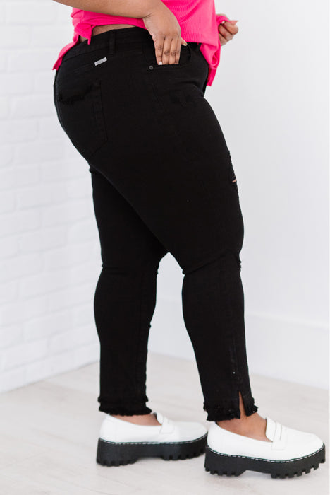 Kancan Stepping Stone Run Double Fray Skinny Jeans