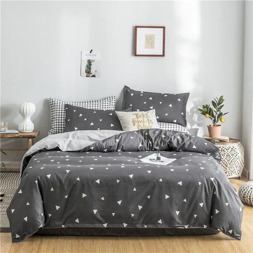Bedding Set 3pcs / 4pcs Nordic Printed Luxury Bedding Sets Pillowcases Bedsheet Comforter Cover AwsomU