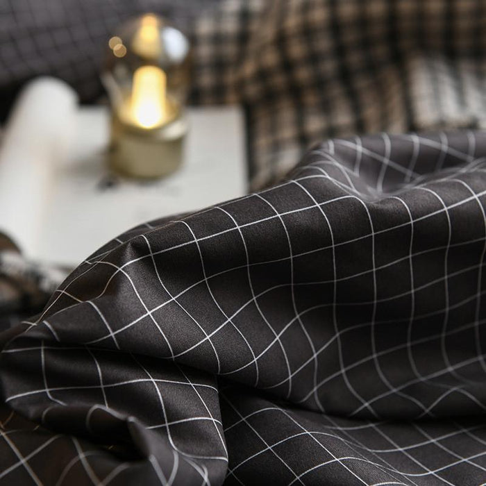 Bedding Set 3pcs / 4pcs Nordic Printed Luxury Bedding Sets Pillowcases Bedsheet Comforter Cover Color Stripe AwsomU