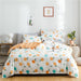 Bedding Set 3pcs / 4pcs Nordic Printed Luxury Bedding Sets Pillowcases Bedsheet Comforter Cover Orange AwsomU