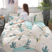 Bedding Set 4pcs 3pcs Nordic Luxury Bedding Sets Bedsheet Pillowcases Comforter Cover Cactus AwsomU