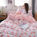 Bedding Set 4pcs 3pcs Nordic Luxury Bedding Sets Bedsheet Pillowcases Comforter Cover Watermelon AwsomU