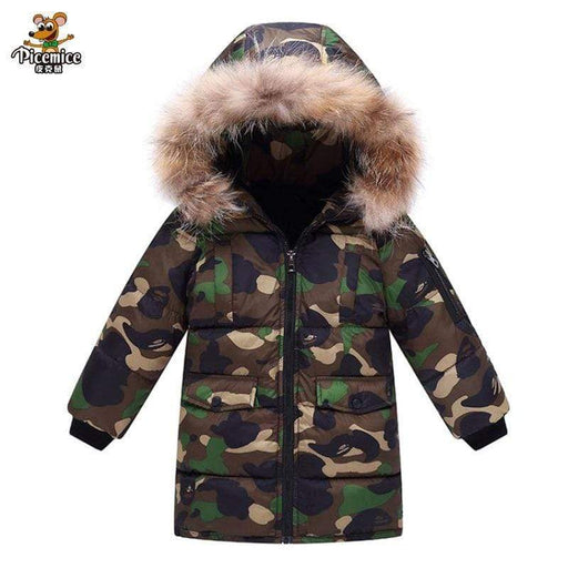 Boy's Jackets New 2020 Winter Clothing Overcoat Children's Winter Jacket Camouflage Boys Hooded Jacket AwsomU