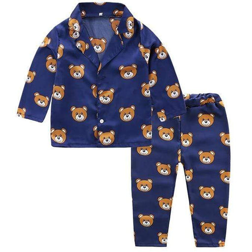 Boy's Pajamas 2pcs Kids Boys' Active Basic Geometric Sleepwear Royal Blue AwsomU