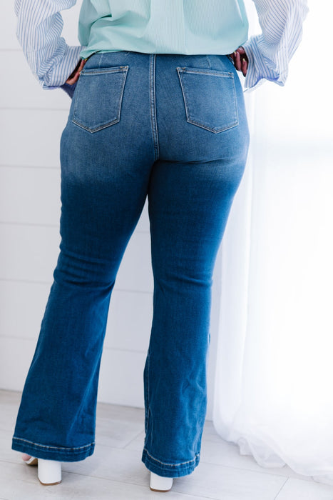 Kancan Denim Skies Run Flare Jeans