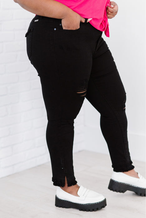 Kancan Stepping Stone Run Double Fray Skinny Jeans