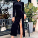 Dresses Women Sexy Full Sleeve Black Empire Dress AwsomU
