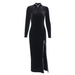 Dresses Women Sexy Full Sleeve Black Empire Dress AwsomU