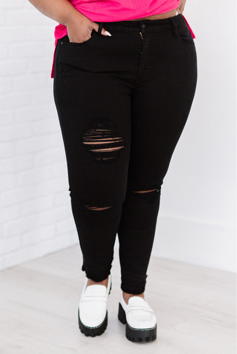 Kancan Stepping Stone Run Double Fray Skinny Jeans