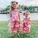 Girl's Clothing Girls Pearl Beaded Mesh Layered Dress Elegant New Year Princess Children Party Dress Wedding Gown Dresses AwsomU