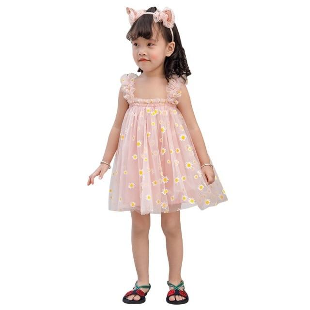 Girl's Dresses 2021 Baby Girls Dresses Summer Kid Girls Dual Backless Net Yarn Princess Tutu Dress AwsomU