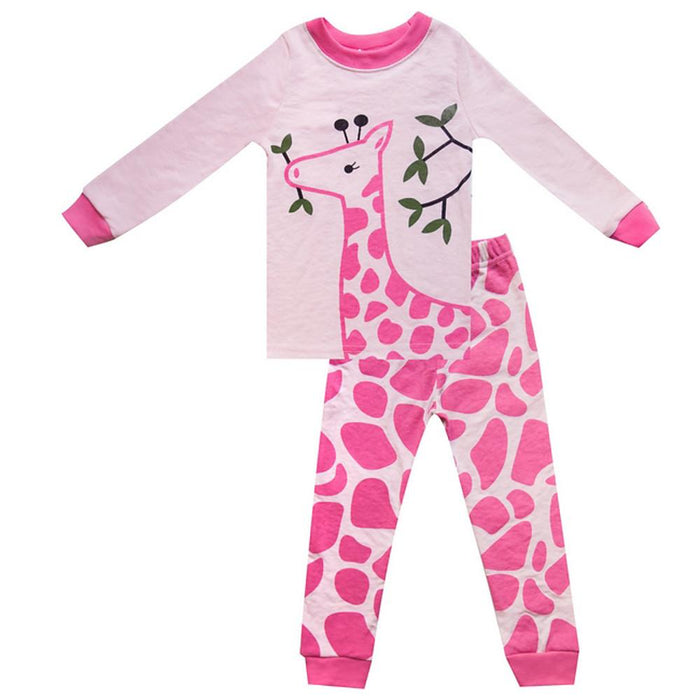 Kids Girls' Baby Girl Print Sleepwear Pajama Set Dusty Rose