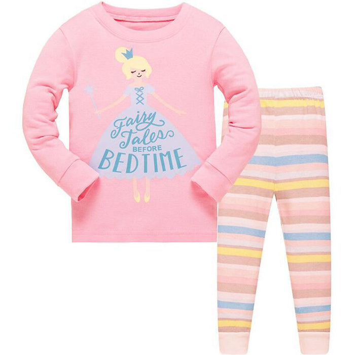 Girl's Pajamas Kids Girls' Polka Dot Sleepwear Blushing Pink AwsomU