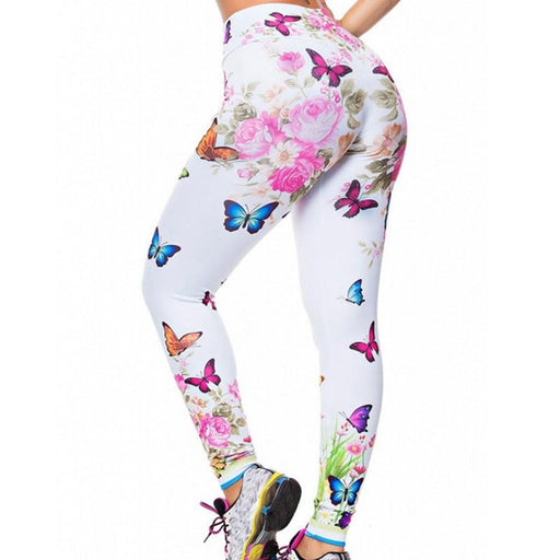 Leggings Digital Print Slim Sexy Fitness Leggings High Waist Sports Pants AwsomU