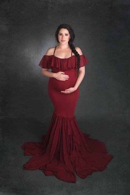 Maternity Mermaid Maternity Dresses For Photo Shoot Pregnant Women Pregnancy Dress AwsomU