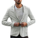 Men's Blazer Men's Linen Blazer Slim Fit Blend With Pocket Solid Color AwsomU