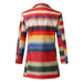 Men's Jacket Winter Wool Coat Men Seven Color Rainbow Stripes Slim Fashion Jackets AwsomU