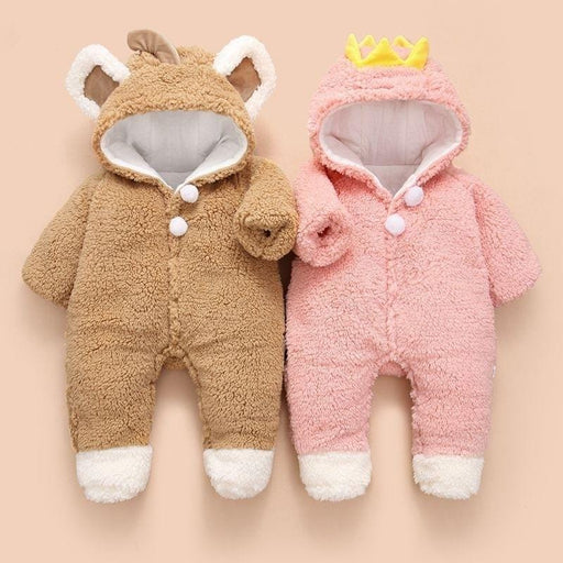 Baby Jumpsuit New born Baby jumpsuit costume Rompers Clothes Toddler Boy Girl Fall winter Cartoon Onesie Flannel Warm Baby Clothing AwsomU