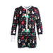 Pajamas 2021 New Women's Pajamas Romper Jupsuit Christmas Snowmen Printed Long Sleeve Loose Night Clothes AwsomU