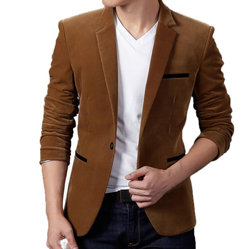 Suit Jackets Men's Coats Corduroy Jacket Blazer Slim Fit High Quality AwsomU