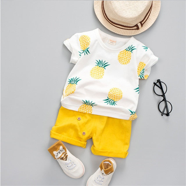 Boy's Set Baby Boys Clothing Sets Summer Cotton T Shirt Children Boys Clothes Suit for Kids Outfit Shorts Outfit Infant Clothing Sets AwsomU