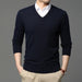 Men's Sweater High Quality New Fashion Brand Woolen Knit Pullover V Neck Sweater Black For Men Fall Winter Casual Jumper Men Clothes Pullovers AwsomU