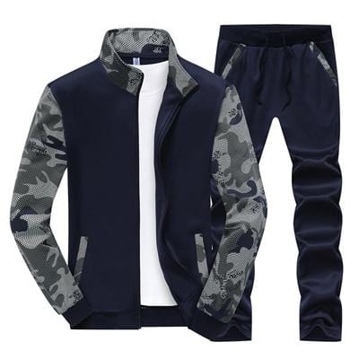 Men's Track Set DIMUSI Spring Men Sportwear Sets Tracksuit Male Outwear Sweatshirts AwsomU