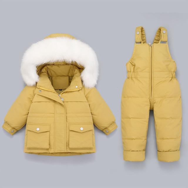Boy's Jackets Baby boys winter down jacket for toddler girl clothes jumpsuit children clothing set Thicken Warm Infant snowsuit kids AwsomU