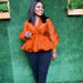 Tops & Blouses Women Blouse Polka Dot V Neck Shirt Tops Lantern Sleeve Peplum Transparent Female Elegant Spring Summer Classy Lady Fashion Blouse AwsomU