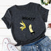 Women's T-Shirt Women's Cotton T shirt Fruit Banana Print Tops Short Sleeve Tees Crew Neck Be Free AwsomU