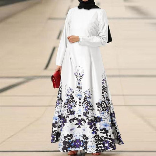 Dresses Floral Printed Robes Long Dress Clothing Bohemian Long Sleeve Clothing| AwsomU