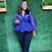 Tops & Blouses Women Blouse Polka Dot V Neck Shirt Tops Lantern Sleeve Peplum Transparent Female Elegant Spring Summer Classy Lady Fashion Blouse AwsomU