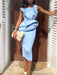 Dresses Blue Party Dress Midi Sleeveless Peplum Ruffles Women Occasion Pencil Dresses Event Date Out Celebrate Vestidos Female Summer Dresses AwsomU