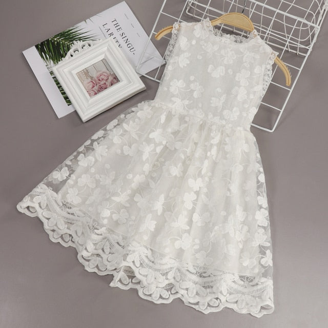 Girl's Dresses Kids Summer Dress For Girls Childrens Clothes 2 8T Lace Floral Cotton Soft Casual Clothing Wedding Party Flower Girl Summer Dresses AwsomU