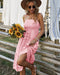 Dresses Ladies Vintage Plaid Summer Dress Women Backless Midi Casual Ruffles Party Beach Dress Women Sundress AwsomU