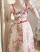 Dresses Summer Floral Print Casual Midi Strap Womens Dress Elegant Sleeveless AwsomU