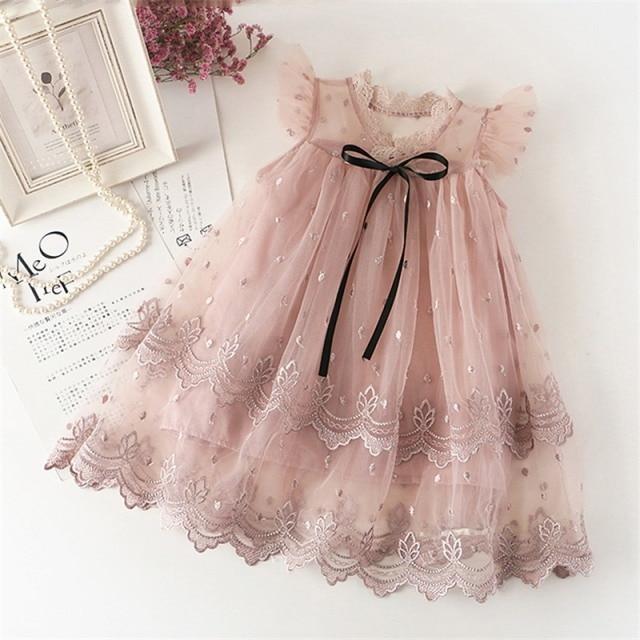 Girl's Dresses Red Girls Dress For Kids Christmass Princess Dress Lace Embroidery Birthday Wedding Party Children Fall Clothing Dresses AwsomU