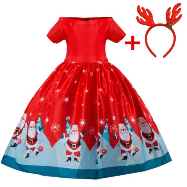 Girl's Dresses Girls Christmas Party Dress For Kids Snowman Santa Claus Xmas Cosplay Princess Costume Children New Year Prom Gown Girl Clothes AwsomU