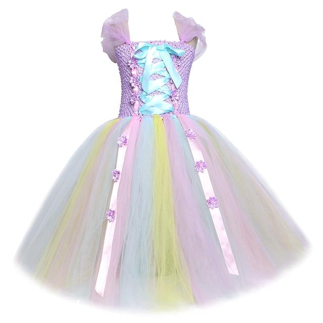 Party Costume Princess Rapunzal Long Dress Costume for Girls Kids Tangled Cosplay Dresses Ankle Length Children Fancy Clothes AwsomU