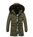 Men's Jacket & Coats Covrlge Winter Parkas Long Fur Hooded Cotton Coat AwsomU