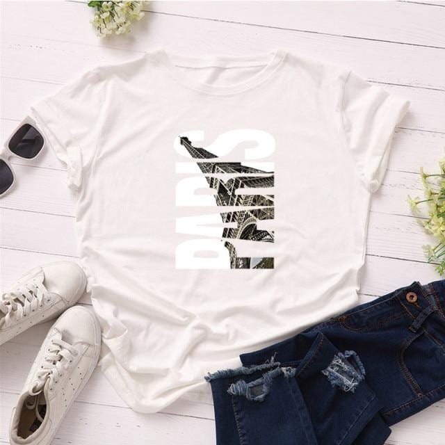 Women's T-Shirt 100% Cotton Women Graphic T shirt Love Heart Print Short Sleeve Tee Tops Casual O Neck AwsomU