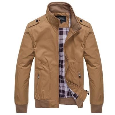 Men's Jacket & Coats DIMUSI Mens Jackets Casual Coats Solid Color Mens Sportswear Stand Collar Slim Jackets AwsomU