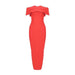 Dresses New Fashion Sexy Women Off Shoulder Winter Bodycon Celebrity Midi Bandage Dress Plus Size AwsomU