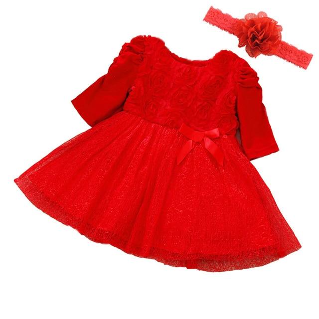 Girl's Dresses Elegant Baby Girl Christmas Dress New Year Red Dresses For Girls Kids Princess Evening Party Show Bow Dress AwsomU