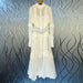 Dresses Elegant Dress For Women Stand Collar Lantern Sleeve High Waist Sashes Spring Temperament Dresses Female AwsomU