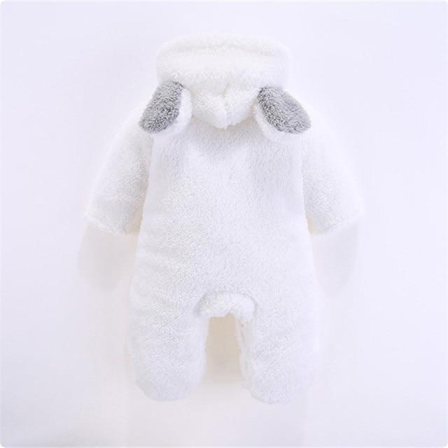 Baby Jumpsuit Winter Warm Cotton Casual Newborn Cute Bear Design winter Hooded Jumpsuit Bag Foot Romper For Baby Boy Baby Girl AwsomU