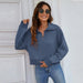 Women's Hoodie Turn Down Collar Hoodie Woman Solid Zipper Long Sleeve Ladies Casual Tops Spring Fall Fashion Pullover Female Sweatshirt| AwsomU