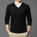 Men's Sweater High Quality New Fashion Brand Woolen Knit Pullover V Neck Sweater Black For Men Fall Winter Casual Jumper Men Clothes Pullovers AwsomU