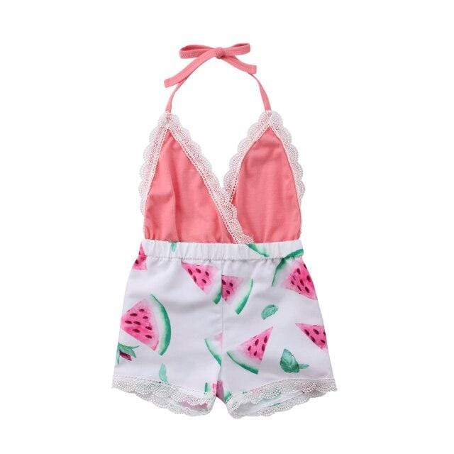 Girl's Romper Infant Baby Girls 3M 5T Clothes Lace Backless Romper Bodysuit Jumpsuit Sunsuit Outfits AwsomU